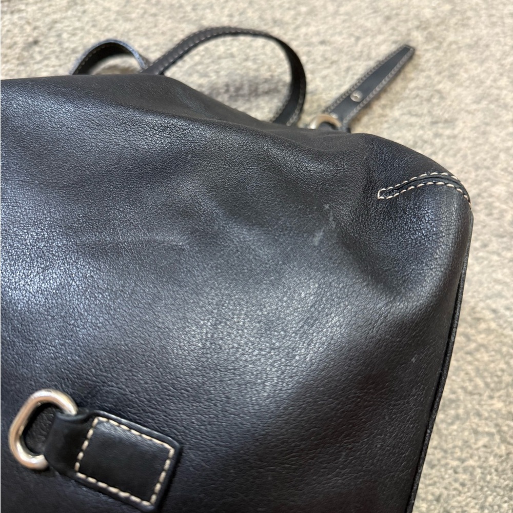 Vintage Y2K Coach Legacy Leather Black Backpack Mini Bag 9368 - Picture 9 of 11
